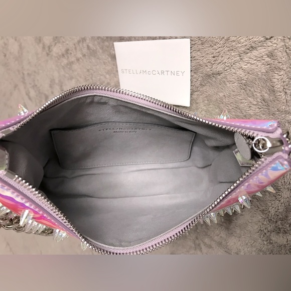 ❌❌❌SOLD❌❌❌STELLA MCCARTNEY Mini Falabella Spike Holographic Shoulder Bag - Picture 12 of 14